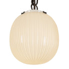 Alora Canada - MP579707MBGR - Trois lumières Suspension - Cherise - Verre opale côtelé noir mat/brillant