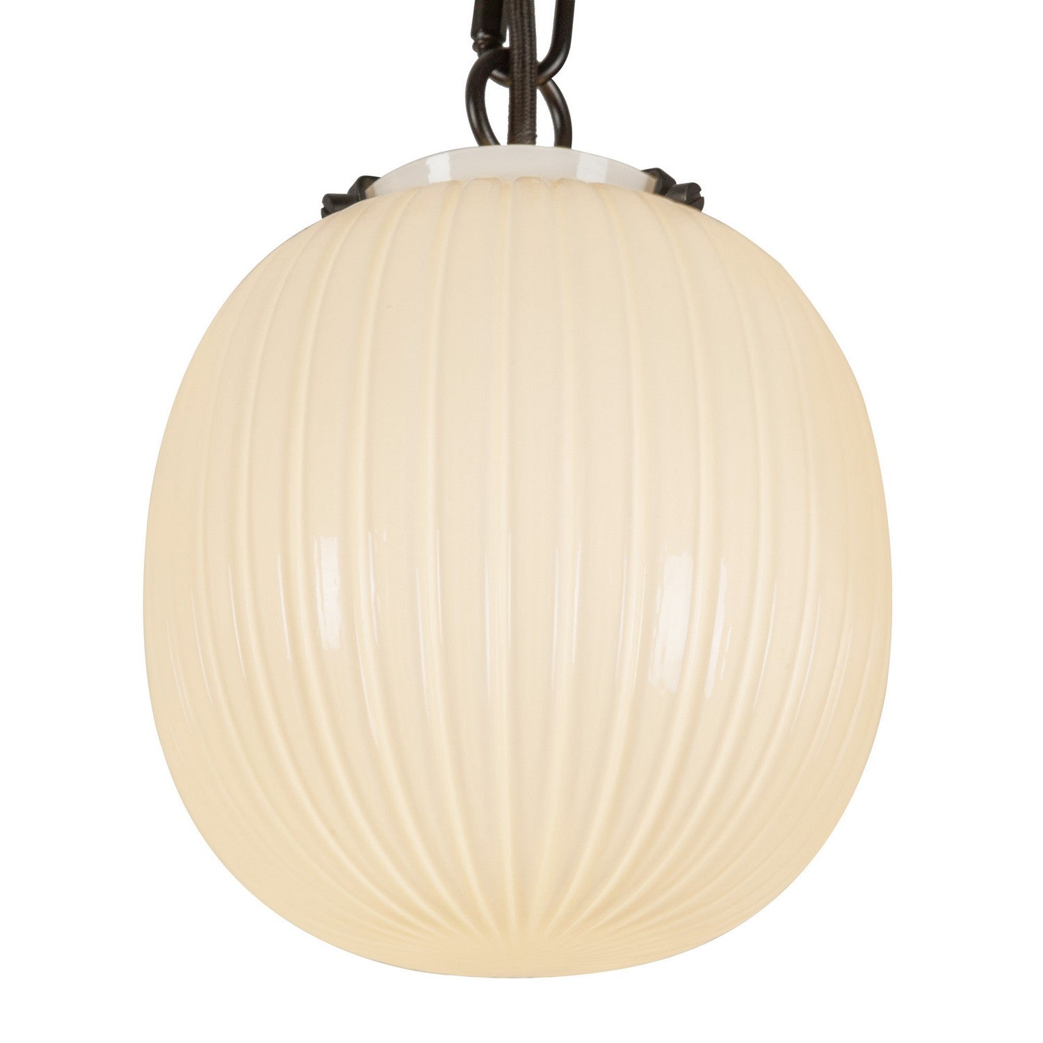 Alora Canada - MP579707MBGR - Three Light Pendant - Cherise - Matte Black/Glossy Ribbed Opal Glass