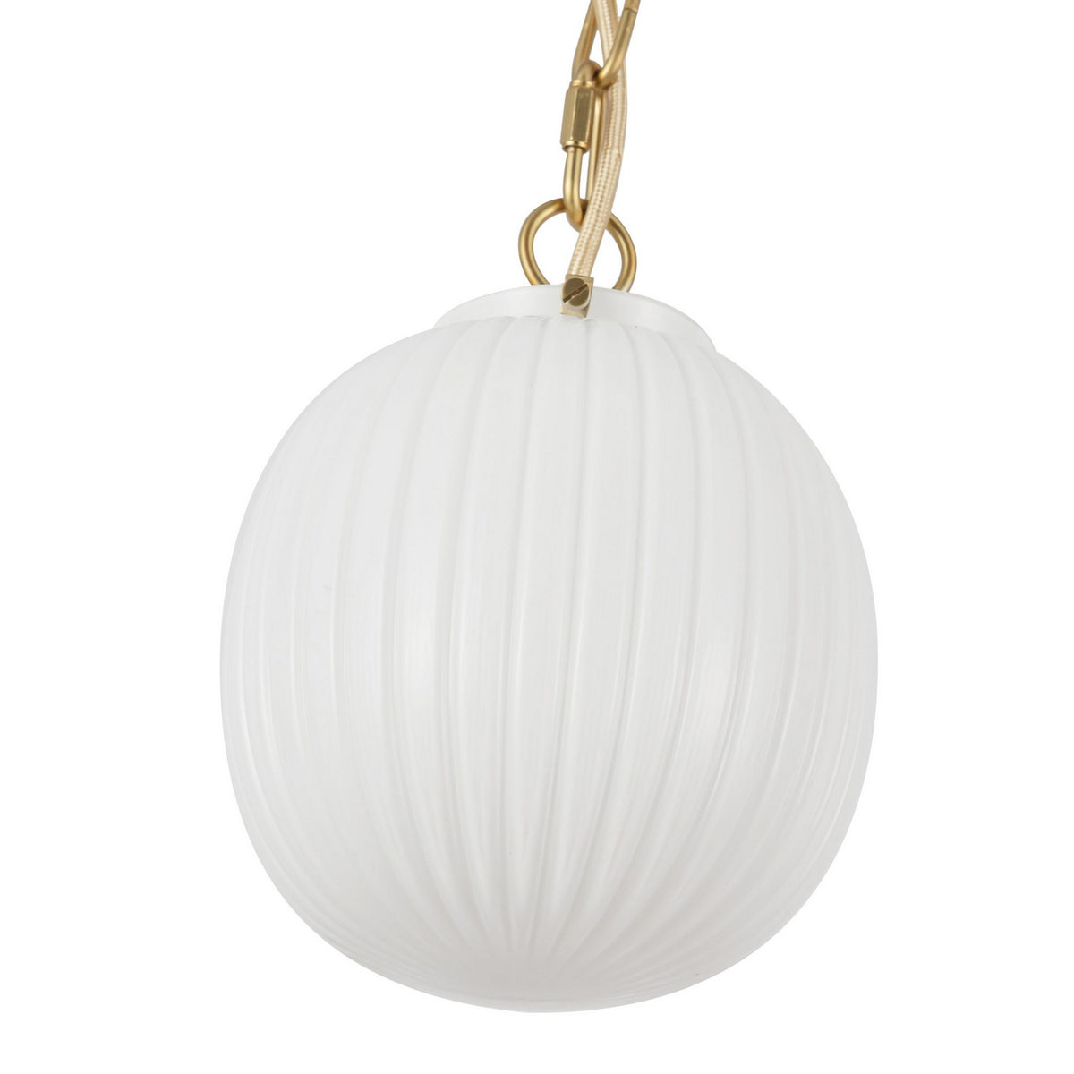 Alora Canada - PD579107BGGR - One Light Pendant - Cherise - Brushed Gold/Glossy Ribbed Opal Glass