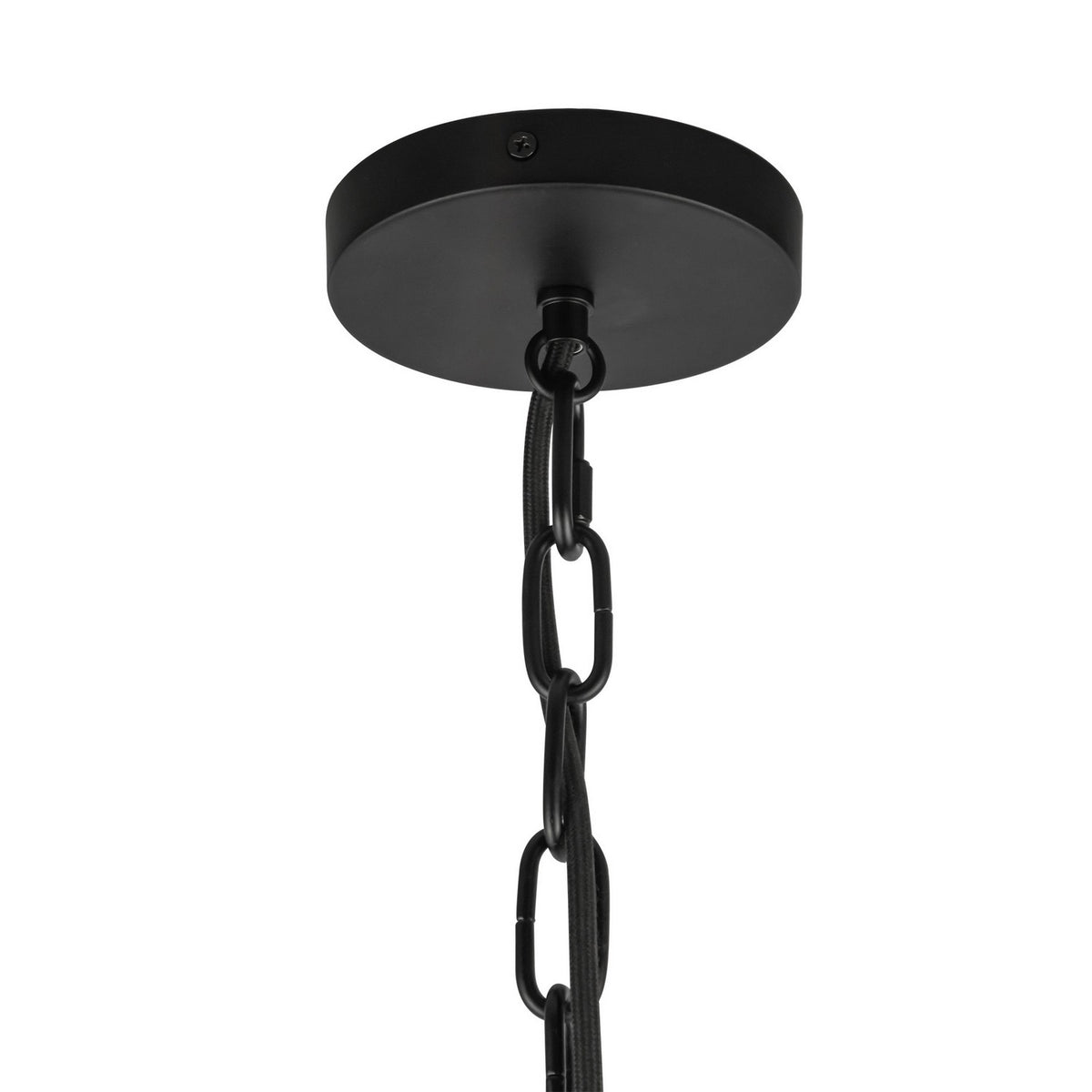 Alora Canada - PD579107MBGR - One Light Pendant - Cherise - Matte Black/Glossy Ribbed Opal Glass