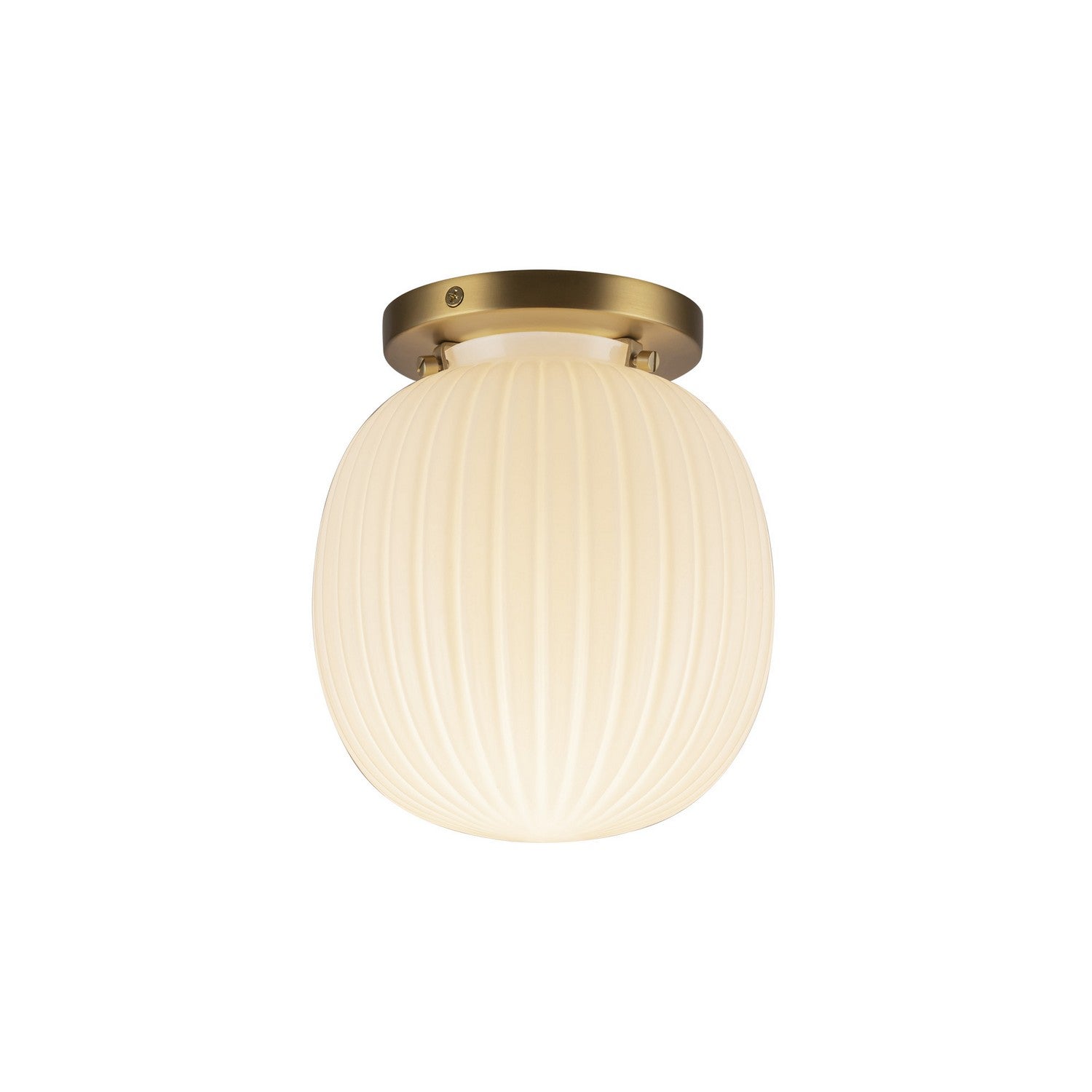 Alora Canada - SF579107BGGR - One Light Semi-Flush Mount - Cherise - Brushed Gold/Glossy Ribbed Opal Glass