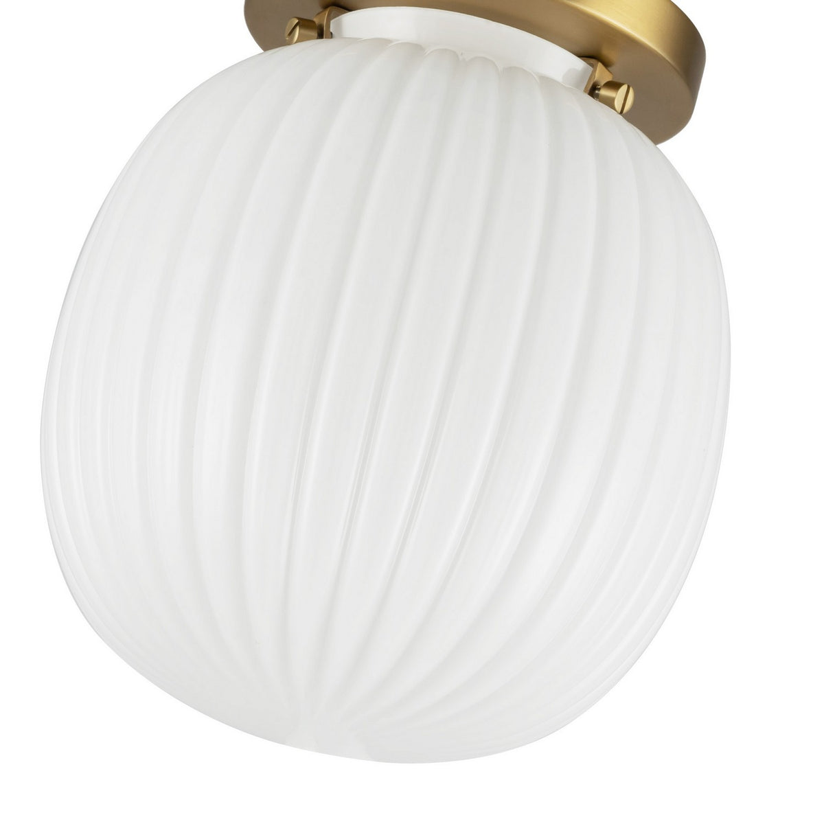 Alora Canada - SF579107BGGR - One Light Semi-Flush Mount - Cherise - Brushed Gold/Glossy Ribbed Opal Glass