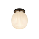 Alora Canada - SF579107MBGR - One Light Semi-Flush Mount - Cherise - Matte Black/Glossy Ribbed Opal Glass
