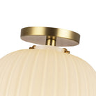Alora Canada - SF579112BGGR - One Light Semi-Flush Mount - Cherise - Brushed Gold/Glossy Ribbed Opal Glass