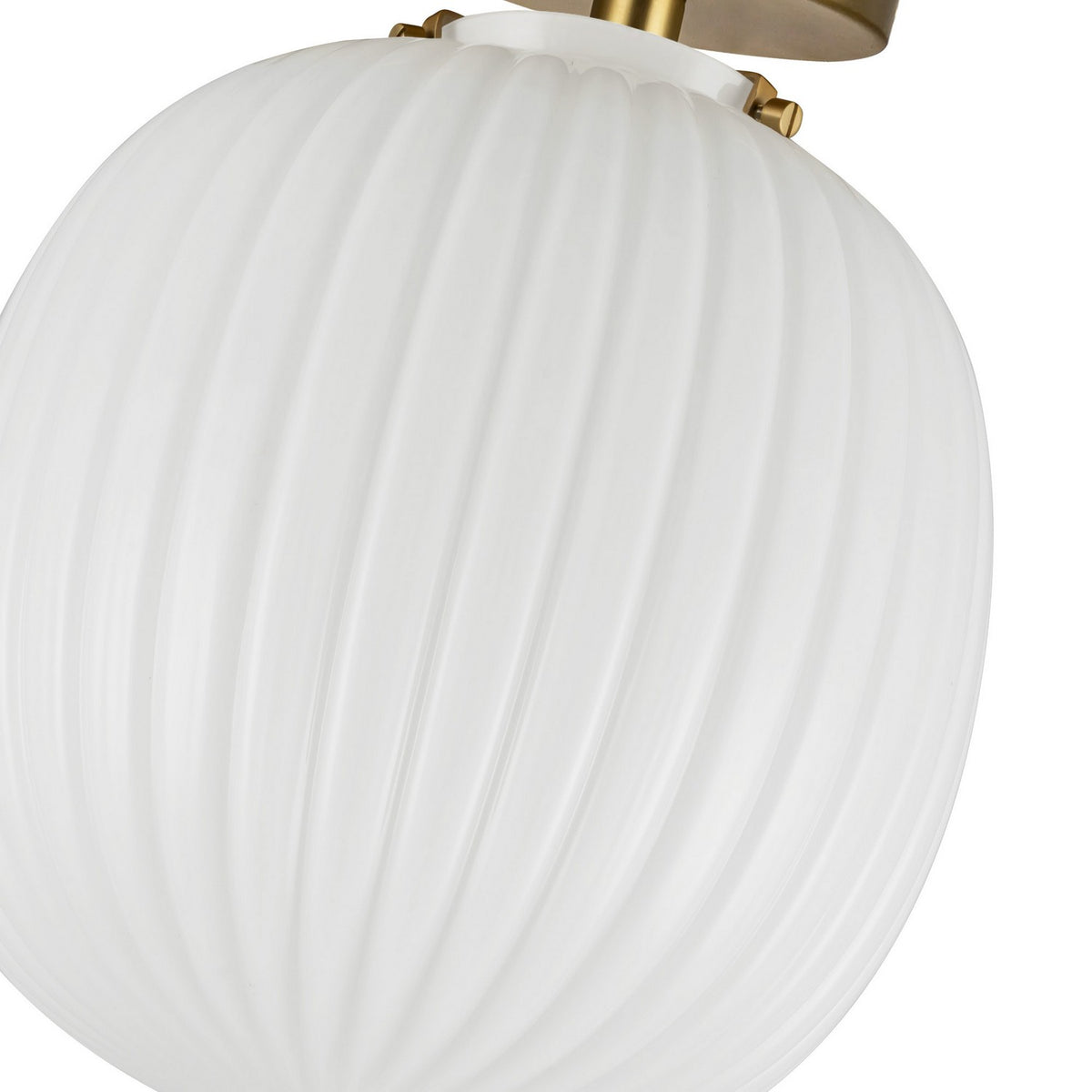 Alora Canada - SF579112BGGR - One Light Semi-Flush Mount - Cherise - Brushed Gold/Glossy Ribbed Opal Glass