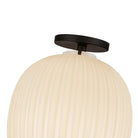 Alora Canada - SF579112MBGR - One Light Semi-Flush Mount - Cherise - Matte Black/Glossy Ribbed Opal Glass