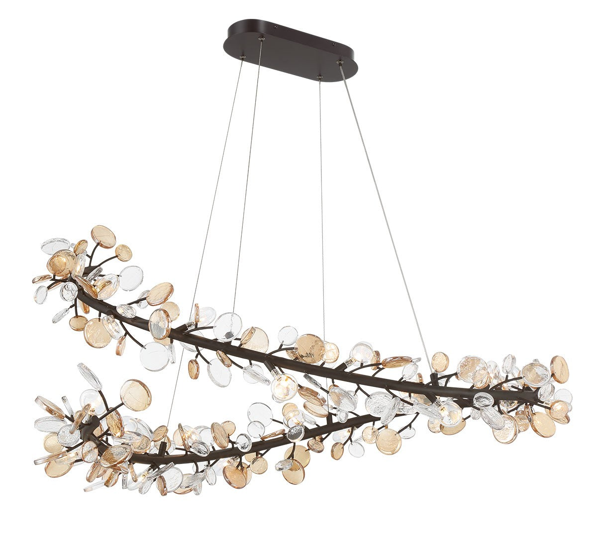 Lib & Co. Canada - 12222-043 - LED Suspendu - Pise - Noir avec accents dorés