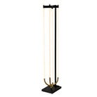 Artcraft Canada - AC6816BK - LED Floor Lamp - Cascata - Black, Brushed Brass