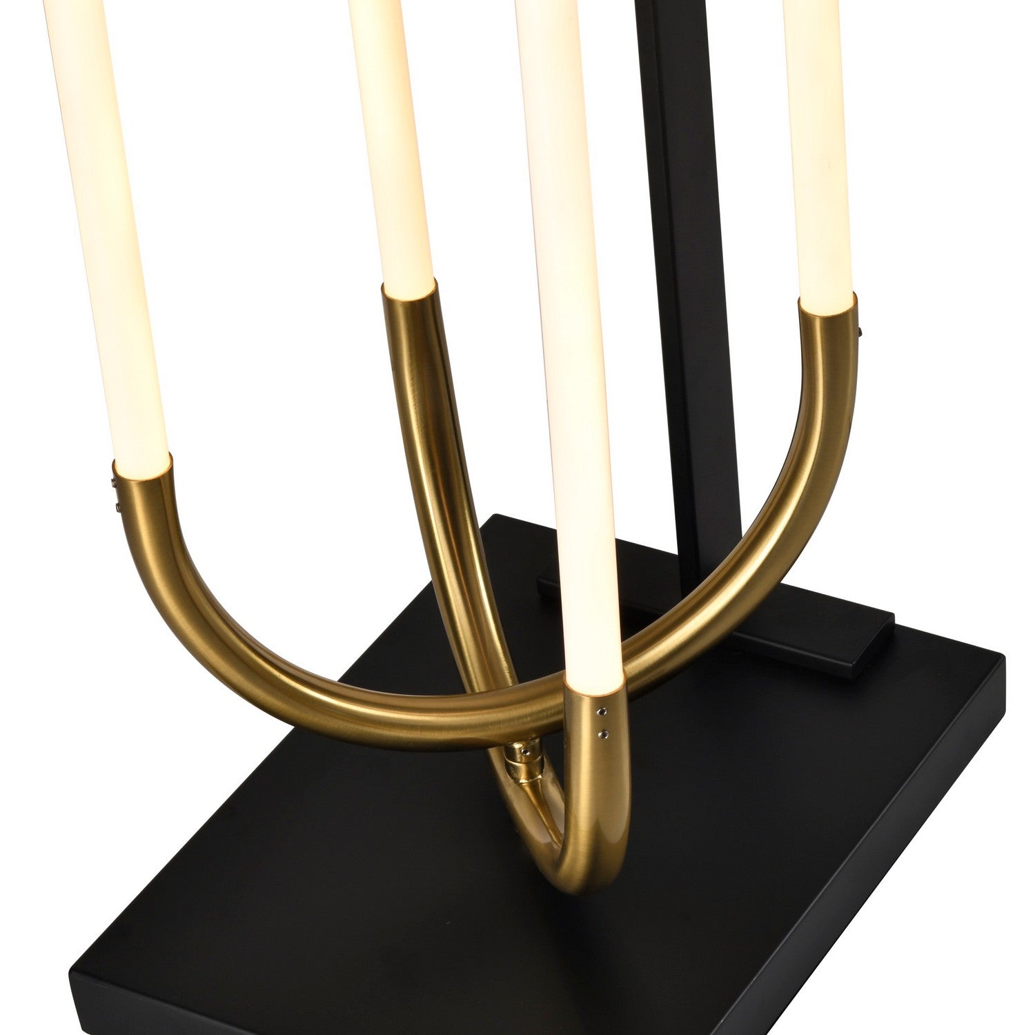 Artcraft Canada - AC6816BK - LED Floor Lamp - Cascata - Black, Brushed Brass