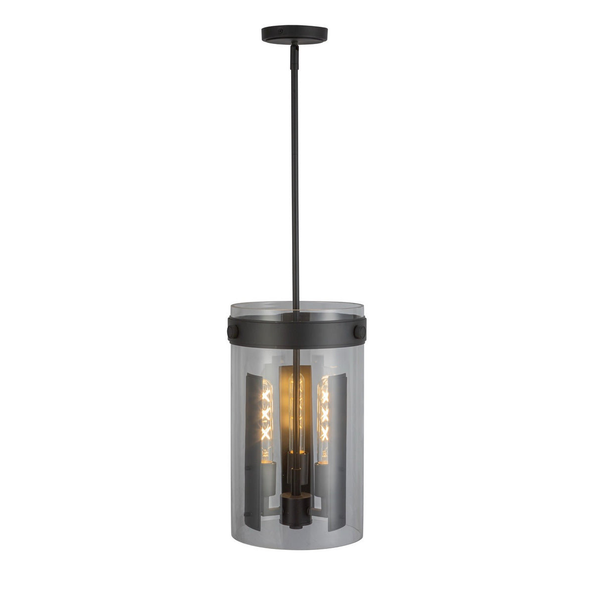 Artcraft Canada - AC10051BK - Trois lumières Suspension - Dahlia - Noir