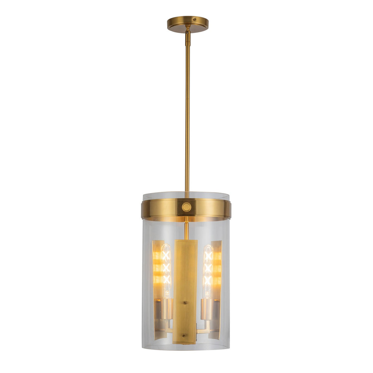 Artcraft Canada - AC10051BR - Trois lumières Suspension - Dahlia - Laiton brossé