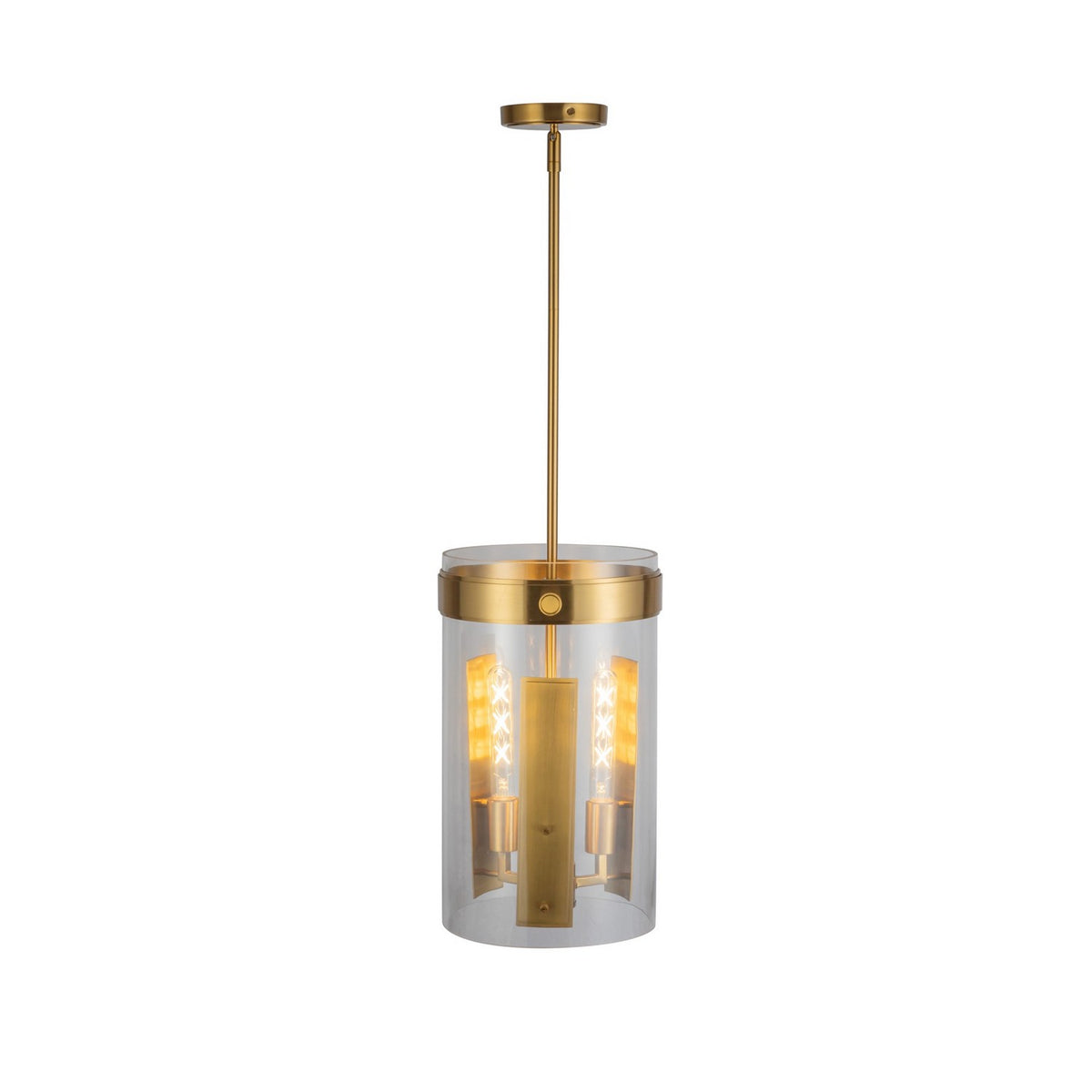 Artcraft Canada - AC10051BR - Trois lumières Suspension - Dahlia - Laiton brossé