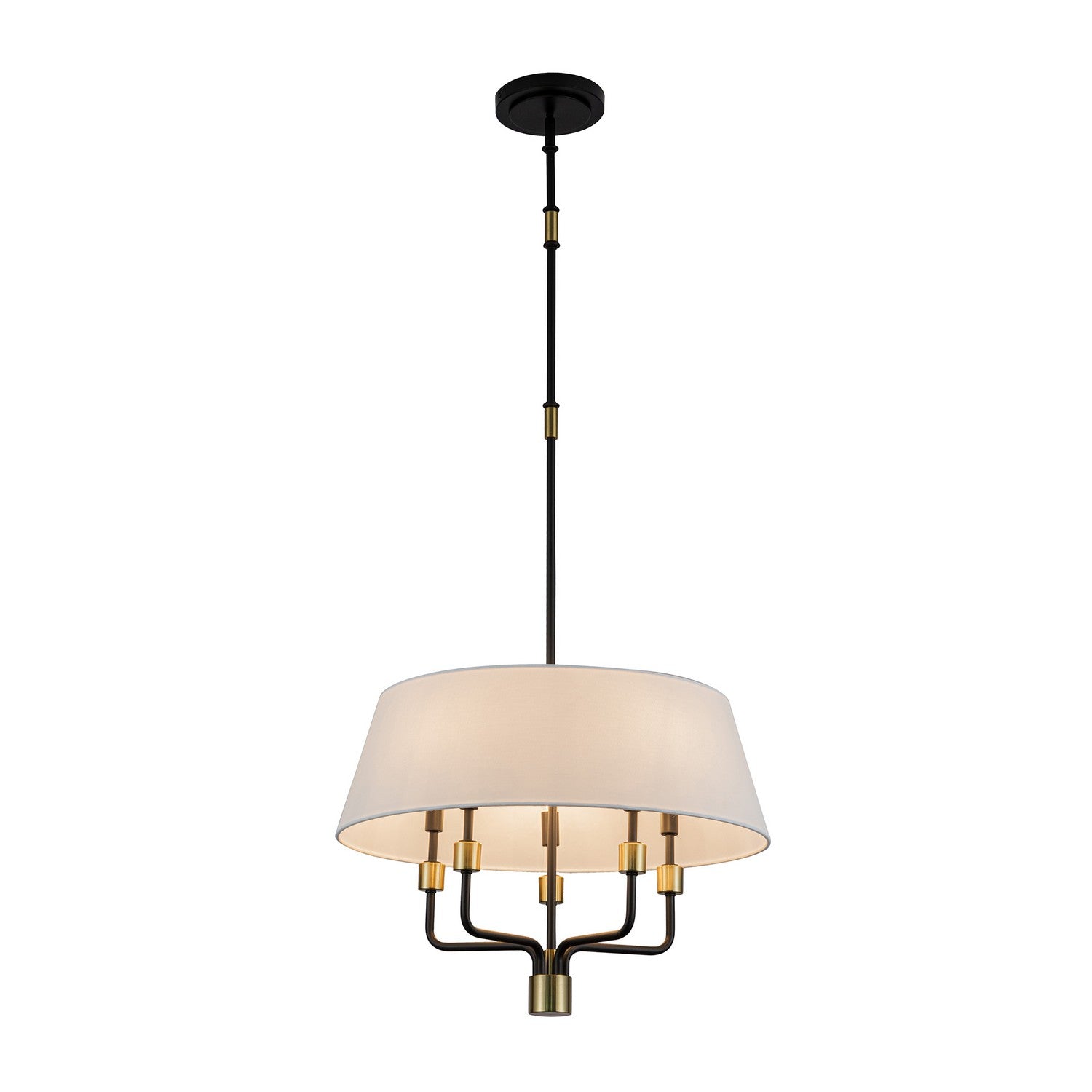 Artcraft Canada - AC12035BB - Five Light Pendant - Providence - Black, Brushed Brass