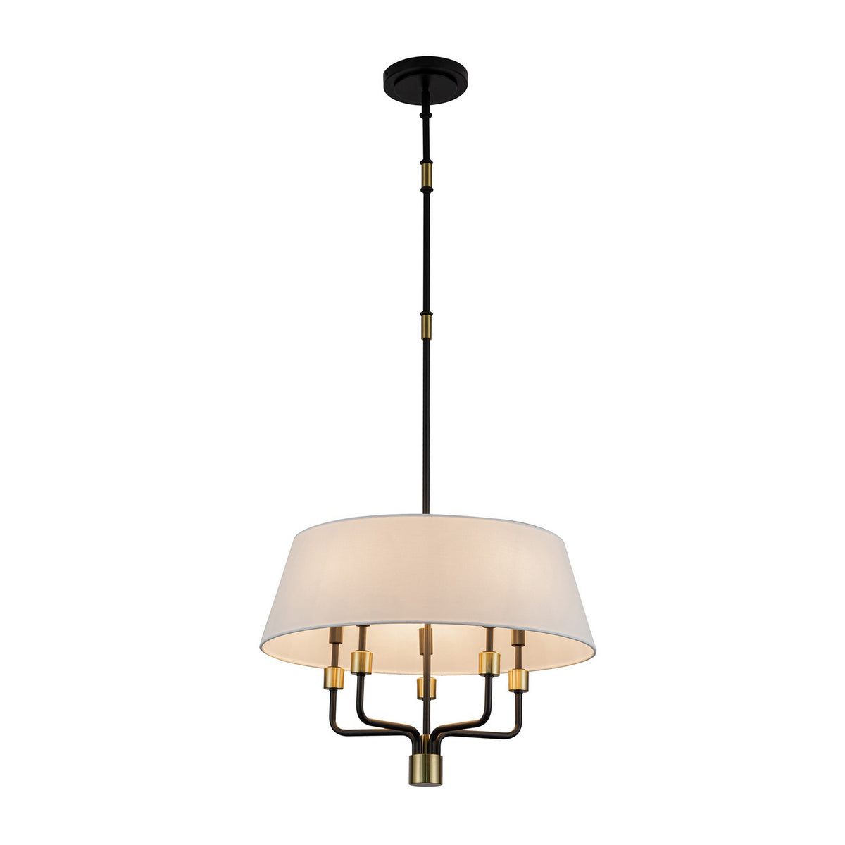 Artcraft Canada - AC12035BB - Five Light Pendant - Providence - Black, Brushed Brass