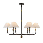 Artcraft Canada - AC12036BB - Six Light Chandelier - Providence - Black, Brushed Brass
