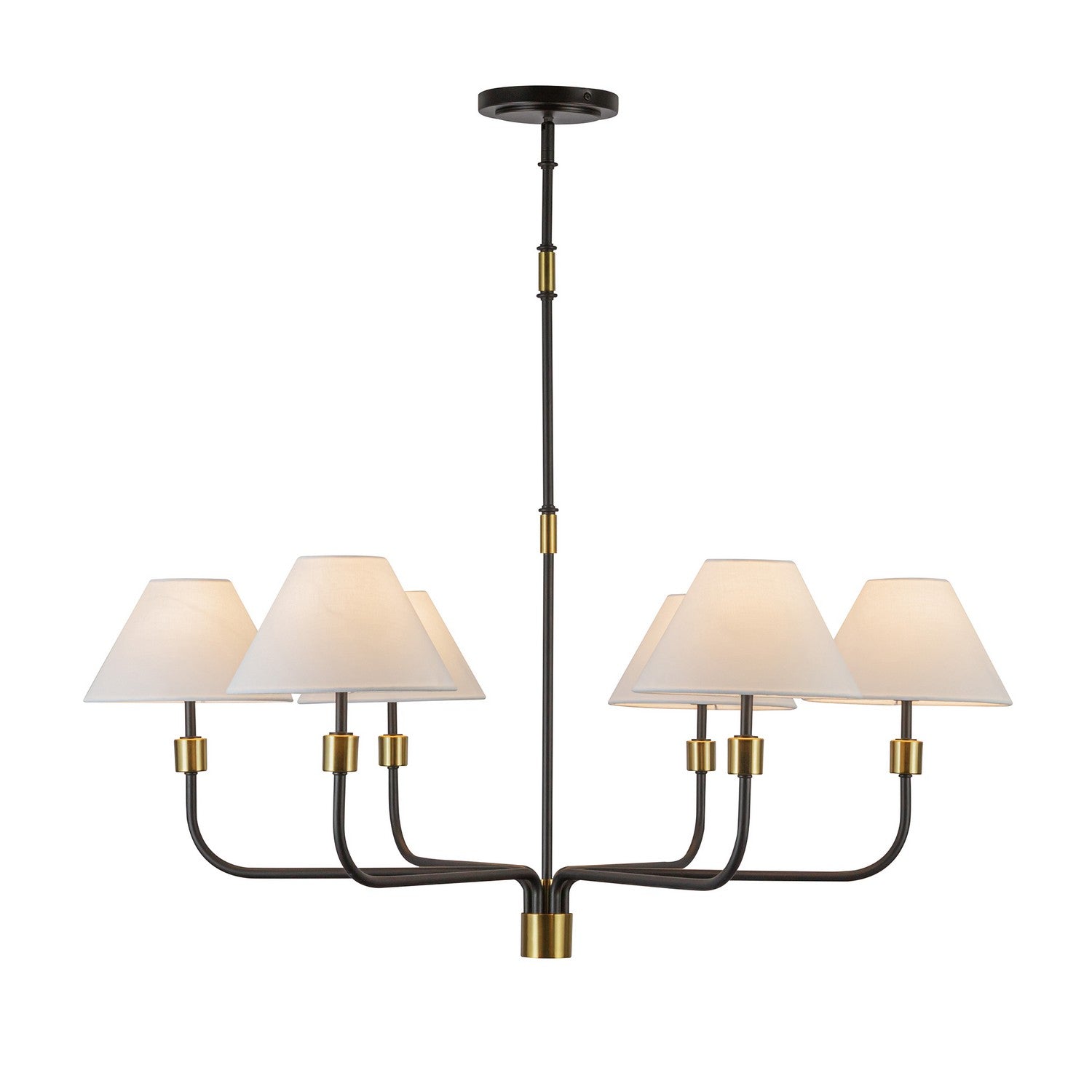 Artcraft Canada - AC12036BB - Six Light Chandelier - Providence - Black, Brushed Brass