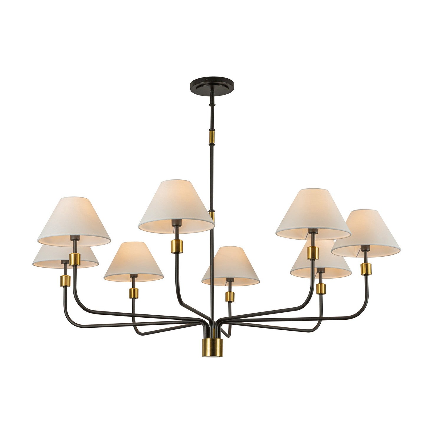Artcraft Canada - AC12038BB - Eight Light Chandelier - Providence - Black, Brushed Brass