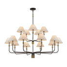 Artcraft Canada - AC12039BB - 15 Light Chandelier - Providence - Black, Brushed Brass