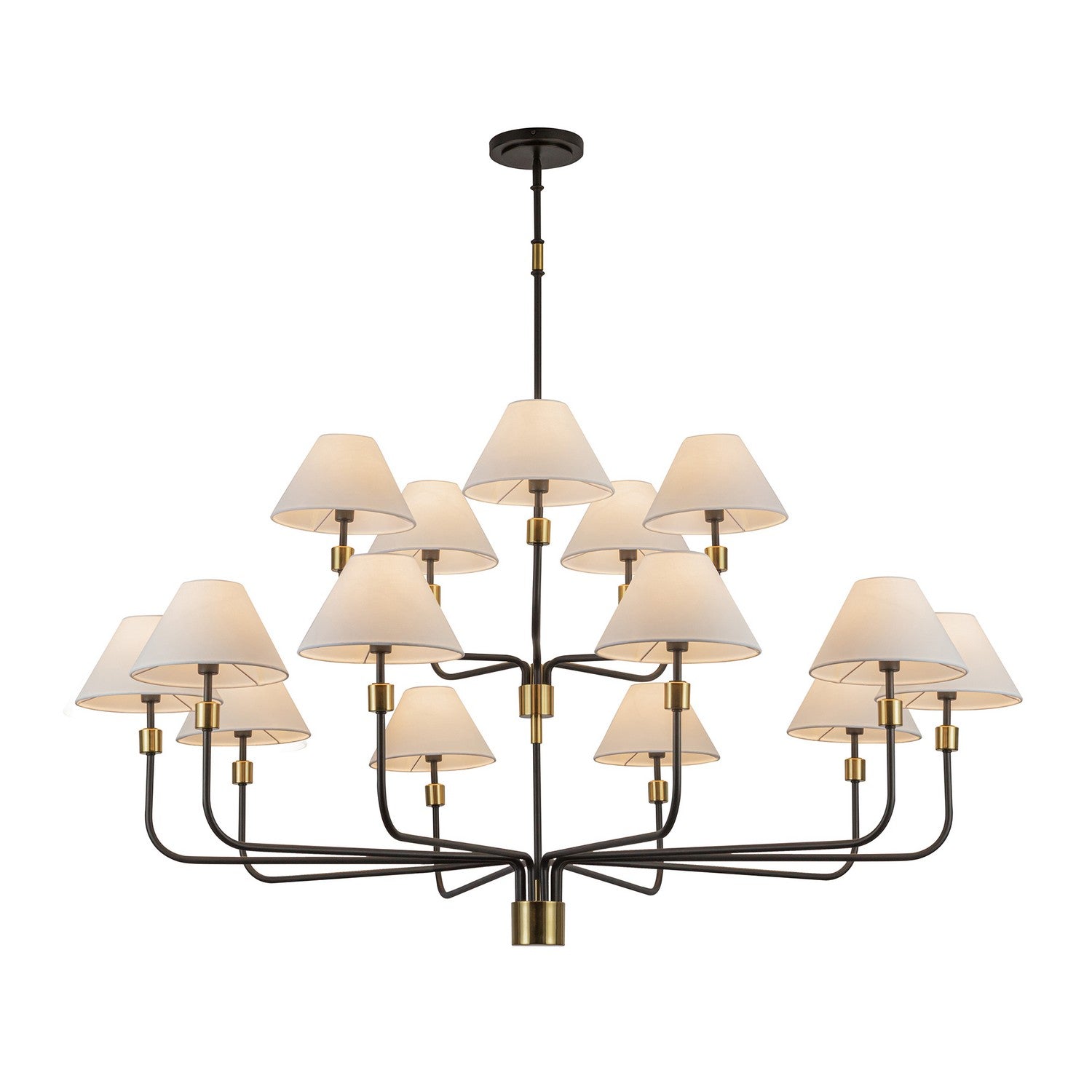 Artcraft Canada - AC12039BB - 15 Light Chandelier - Providence - Black, Brushed Brass
