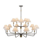 Artcraft Canada - AC12039BB - 15 Light Chandelier - Providence - Black, Brushed Brass
