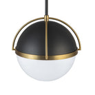 Artcraft Canada - AC12040BB - Une lumière Suspension - Dahlia - Noir, laiton brossé