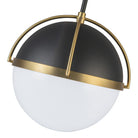 Artcraft Canada - AC12040BB - Une lumière Suspension - Dahlia - Noir, laiton brossé