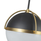 Artcraft Canada - AC12040BB - Une lumière Suspension - Dahlia - Noir, laiton brossé