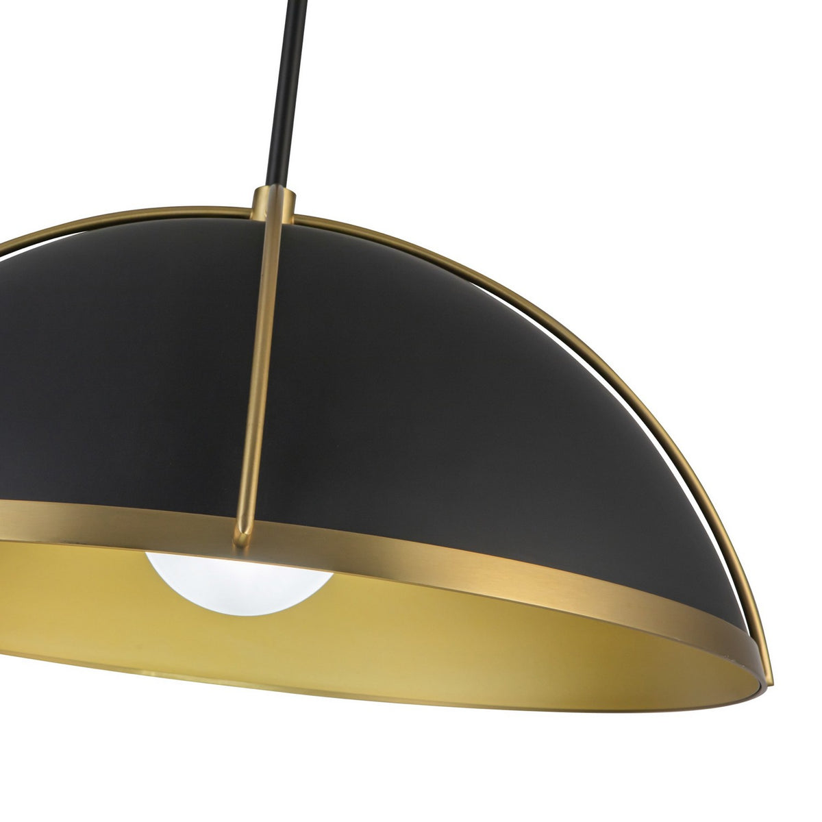 Artcraft Canada - AC12041BB - One Light Pendant - Dahlia - Black, Brushed Brass