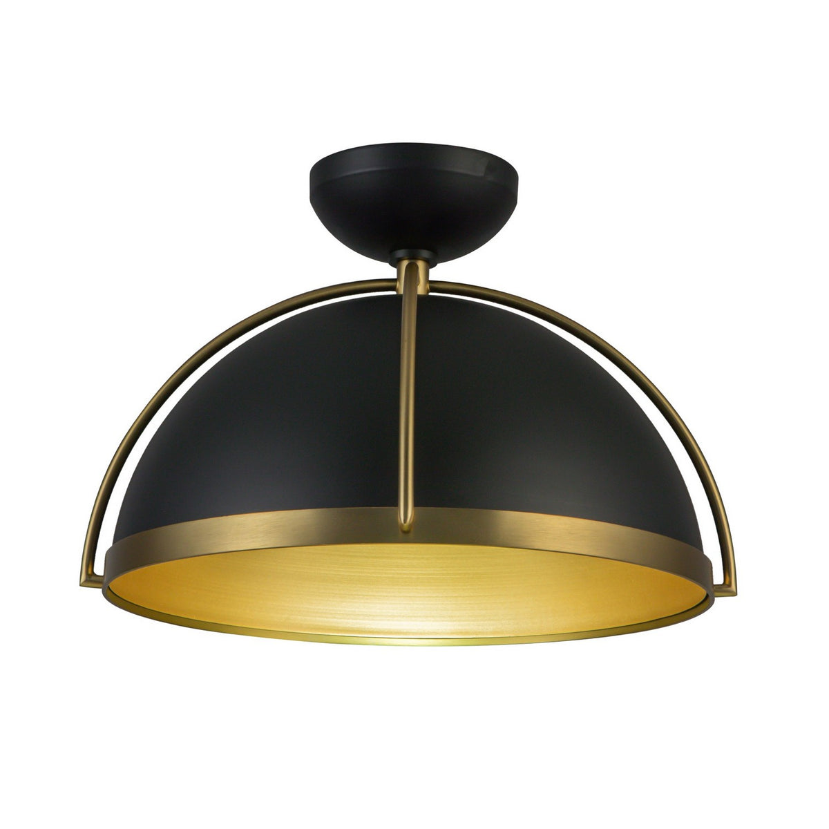 Artcraft Canada - AC12041BB - One Light Pendant - Dahlia - Black, Brushed Brass