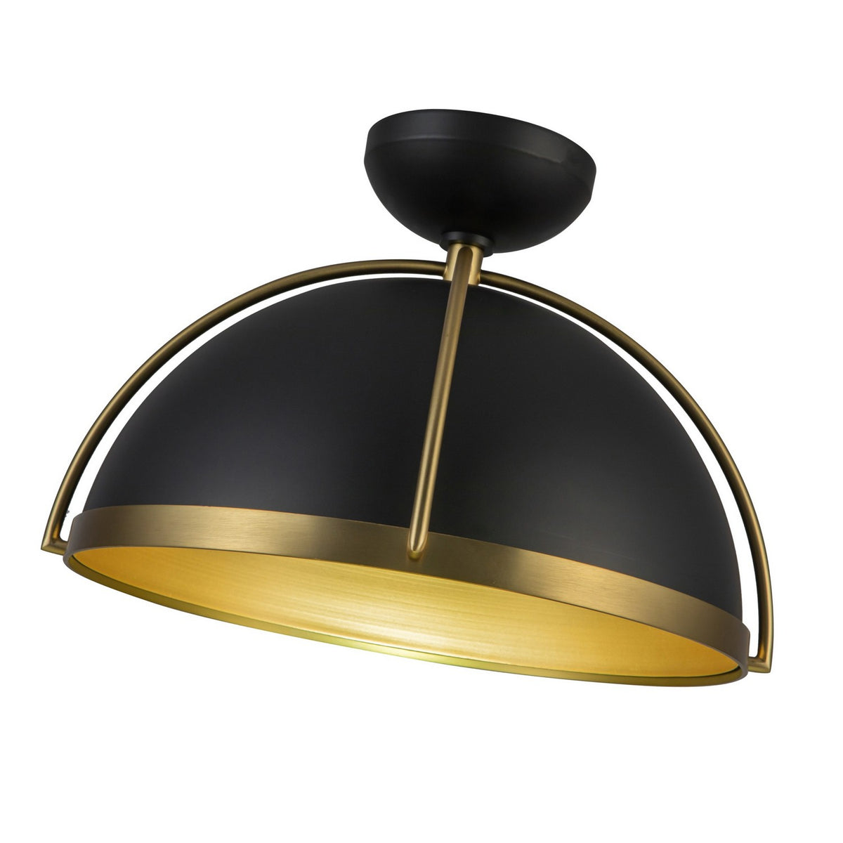 Artcraft Canada - AC12041BB - One Light Pendant - Dahlia - Black, Brushed Brass