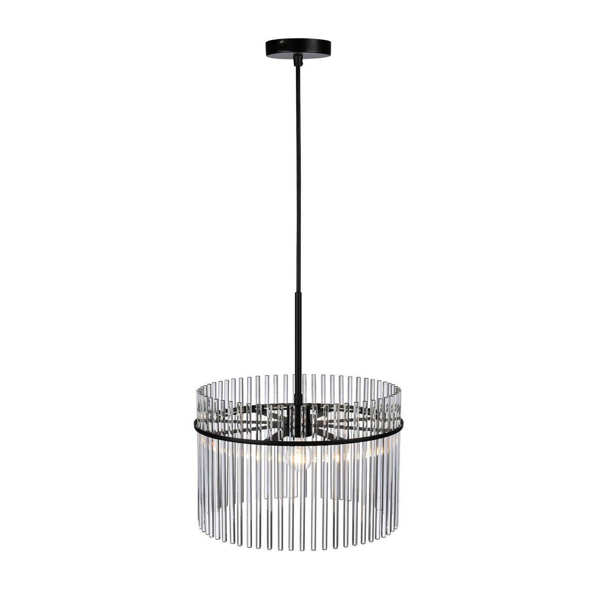 Artcraft Canada - AC12081BK - One Light Semi Flush Mount - Ava - Black