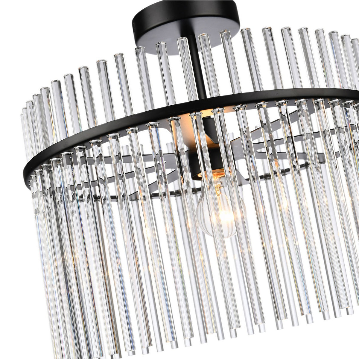 Artcraft Canada - AC12081BK - One Light Semi Flush Mount - Ava - Black