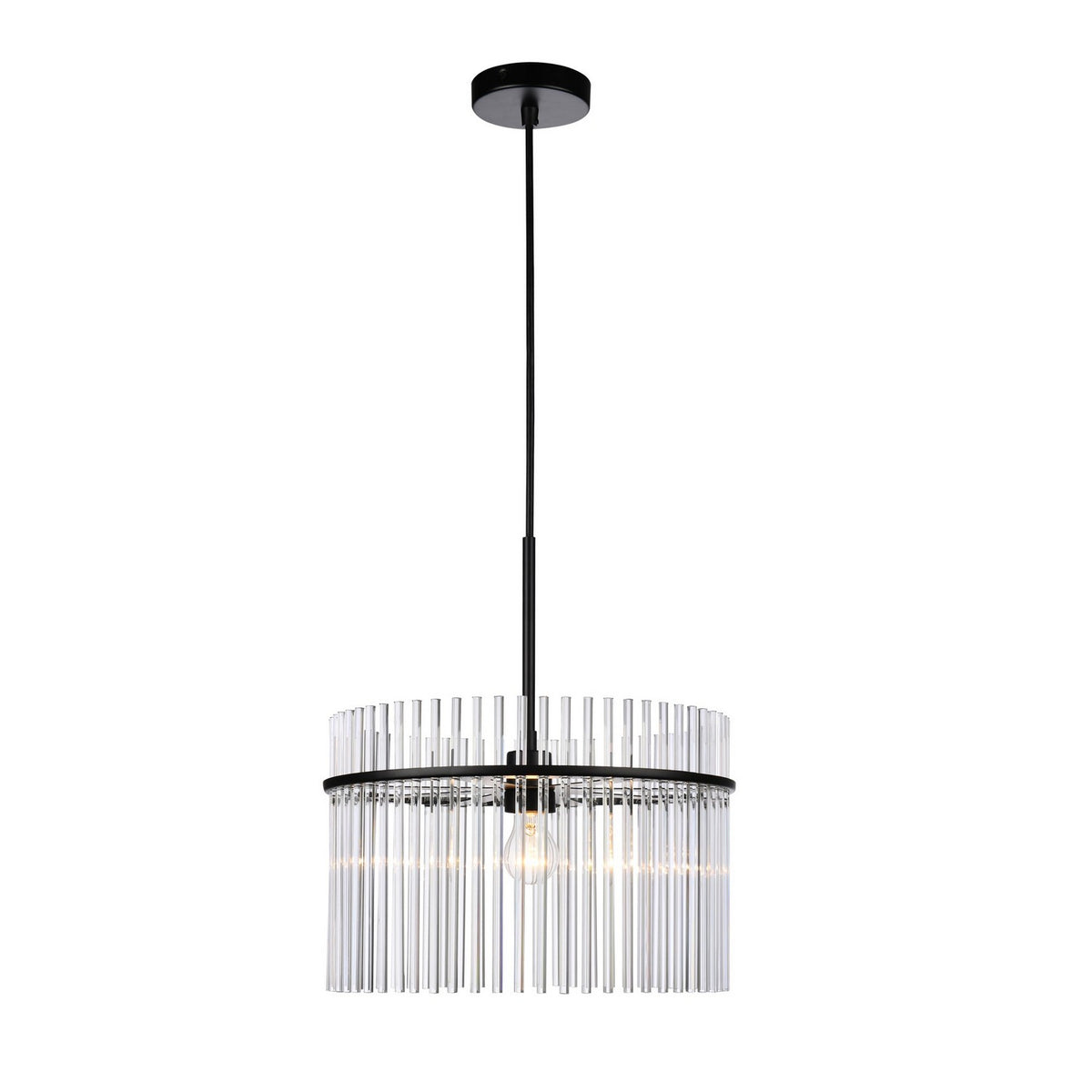 Artcraft Canada - AC12081BK - One Light Semi Flush Mount - Ava - Black