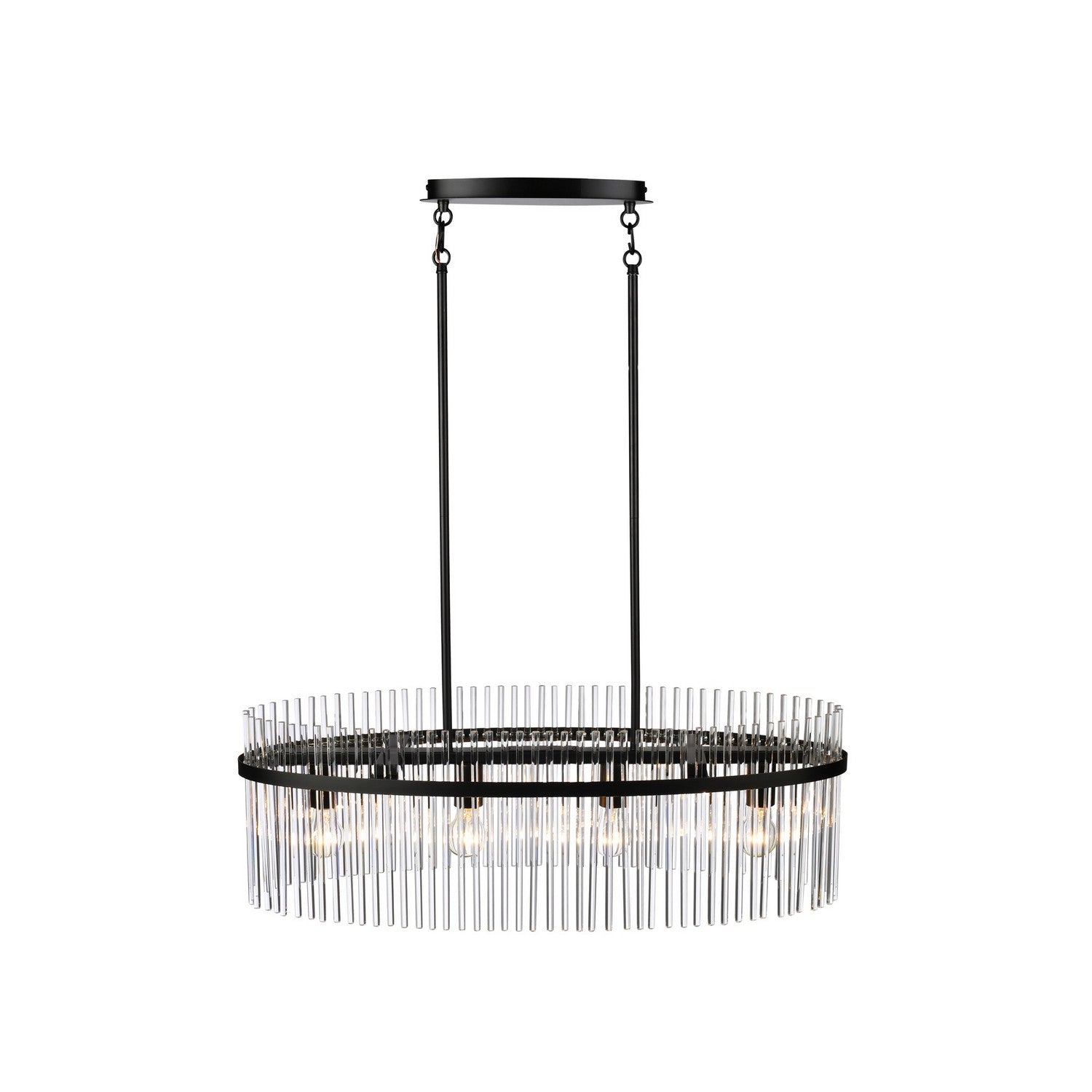 Artcraft Canada - AC12084BK - Four Light Island Pendant - Ava - Black