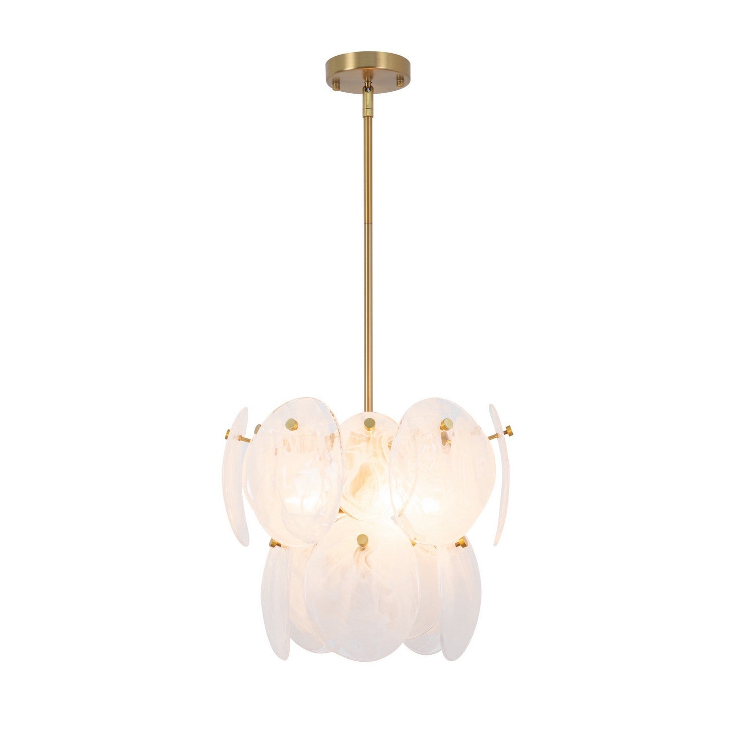 Artcraft Canada - AC12210BR - Four Light Pendant - Lily - Brushed Brass