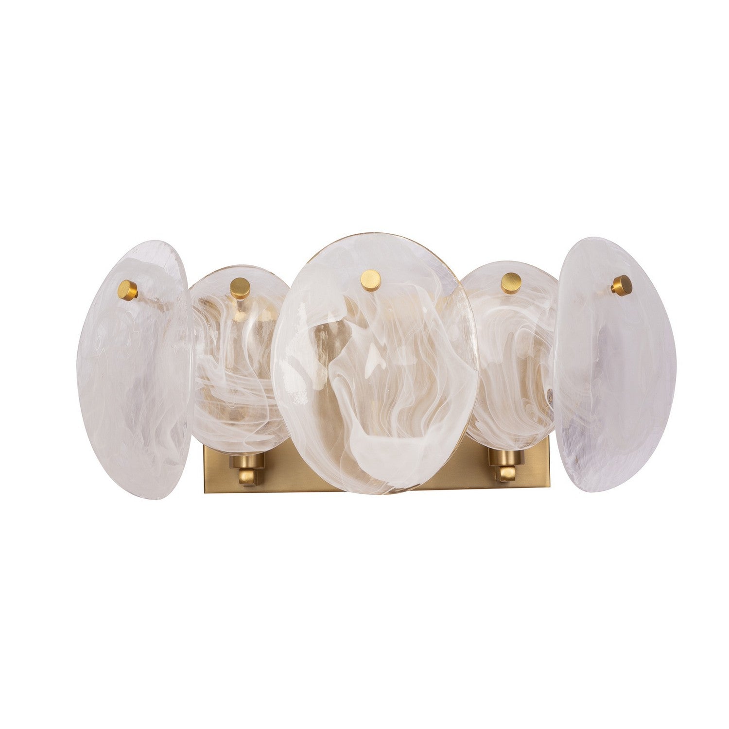 Artcraft Canada - AC12213BR - Meuble-lavabo à trois lumières - Lily - Laiton brossé
