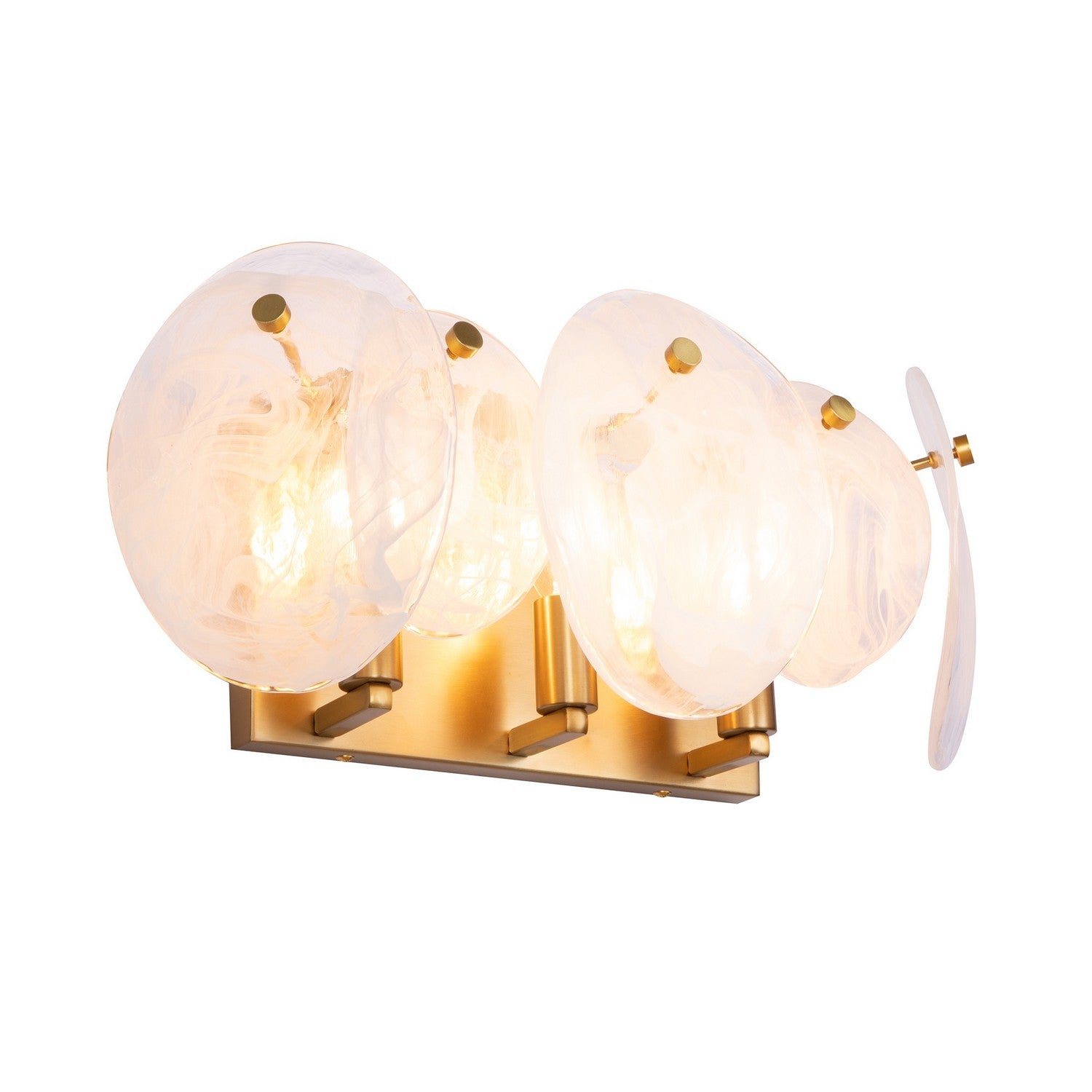 Artcraft Canada - AC12213BR - Meuble-lavabo à trois lumières - Lily - Laiton brossé