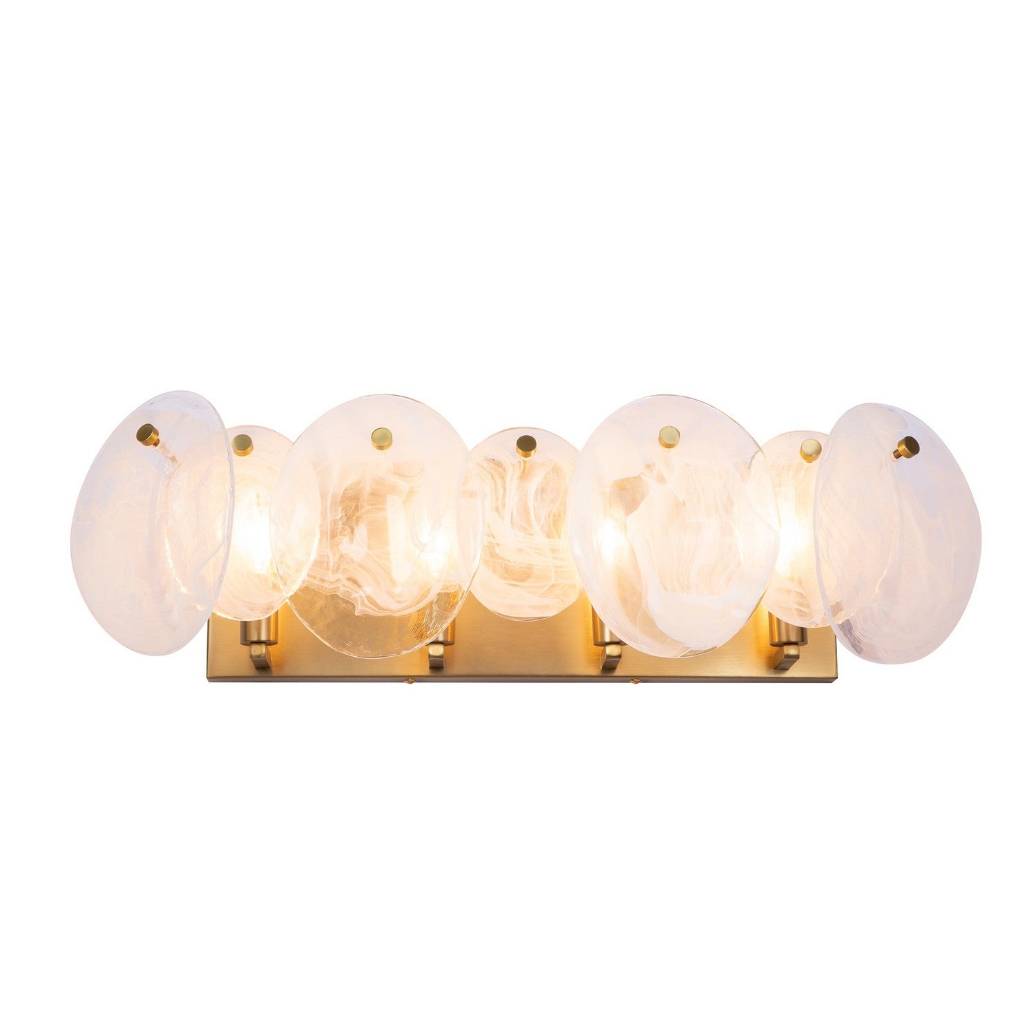 Artcraft Canada - AC12214BR - Meuble-lavabo à quatre lumières - Lily - Laiton brossé