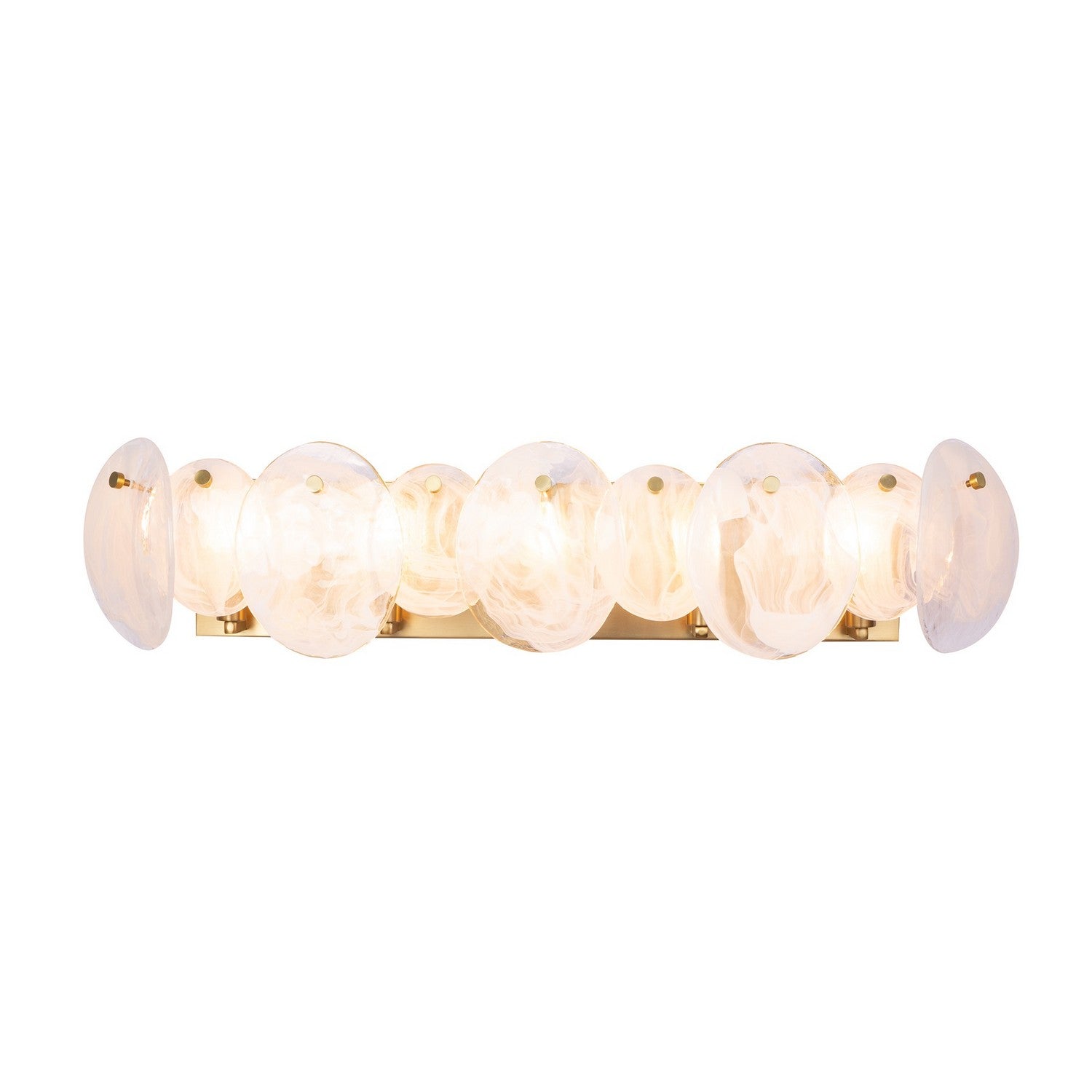 Artcraft Canada - AC12215BR - Meuble-lavabo à cinq lumières - Lily - Laiton brossé