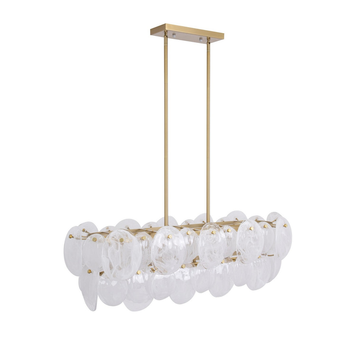 Artcraft Canada - AC12217BR - Île aux Sept Lumières Suspension - Lily - Laiton brossé