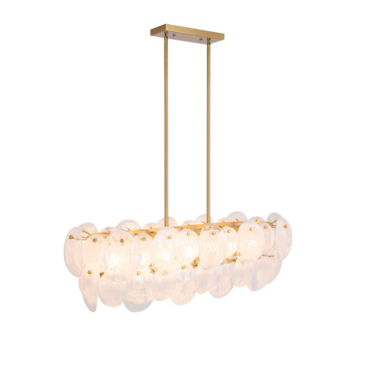 Artcraft Canada - AC12217BR - Île aux Sept Lumières Suspension - Lily - Laiton brossé