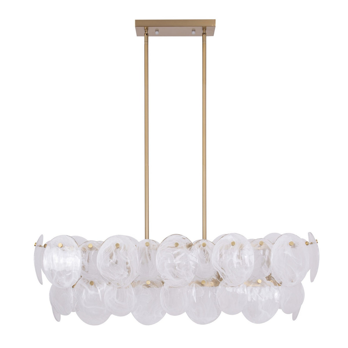Artcraft Canada - AC12217BR - Île aux Sept Lumières Suspension - Lily - Laiton brossé