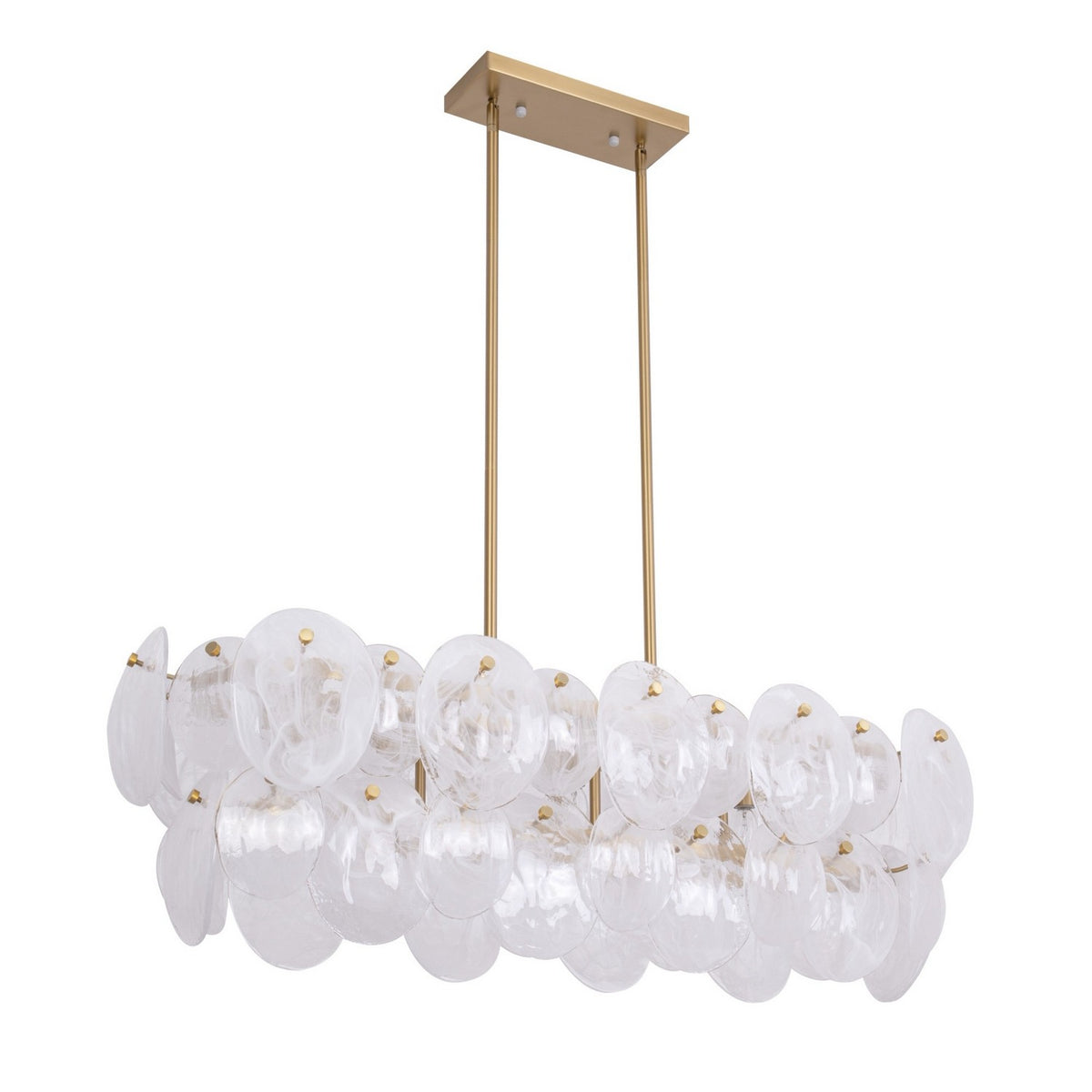 Artcraft Canada - AC12217BR - Île aux Sept Lumières Suspension - Lily - Laiton brossé