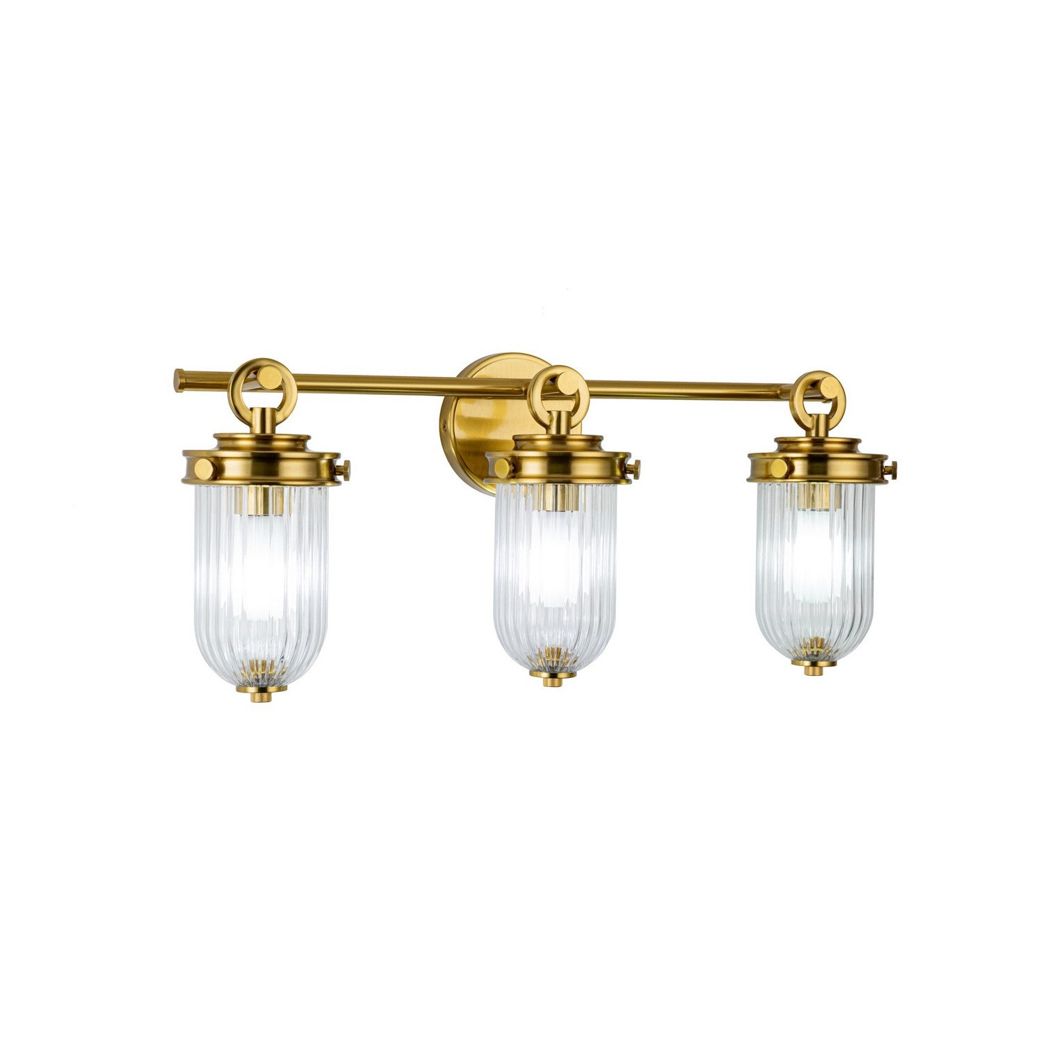 Artcraft Canada - AC12023BR - Applique murale trois lumières - Myla - Laiton vieilli