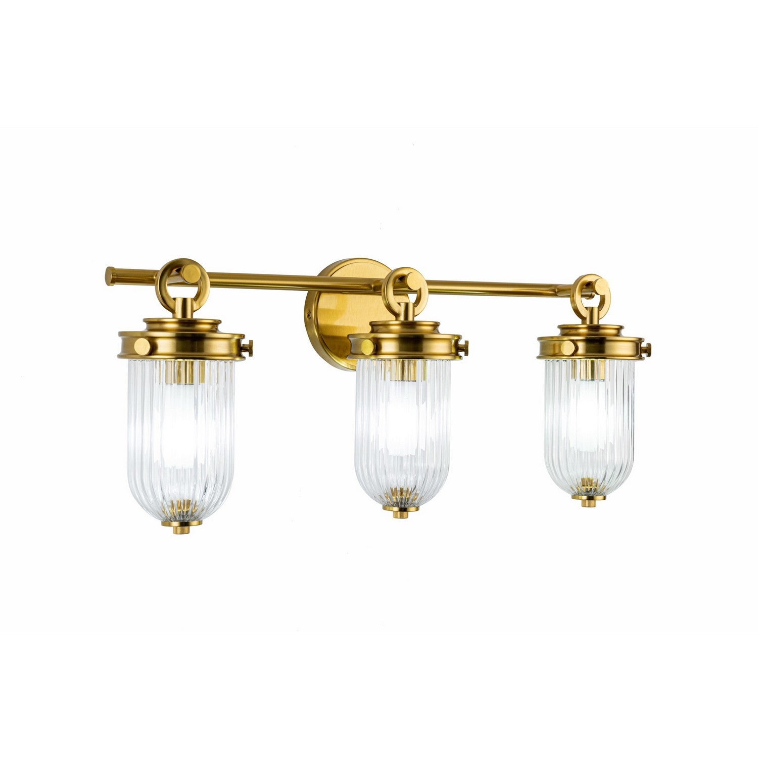 Artcraft Canada - AC12023BR - Applique murale trois lumières - Myla - Laiton vieilli