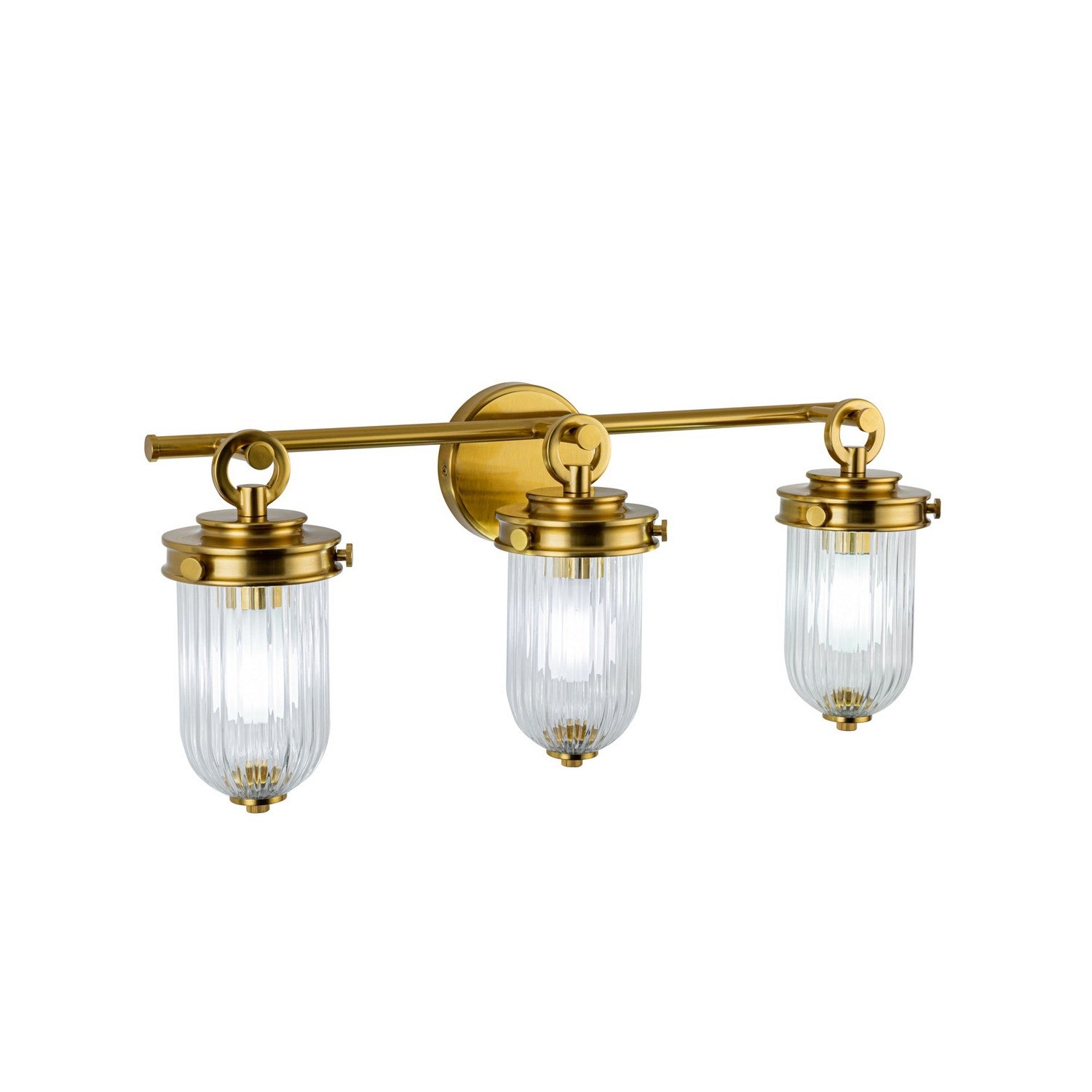 Artcraft Canada - AC12023BR - Applique murale trois lumières - Myla - Laiton vieilli