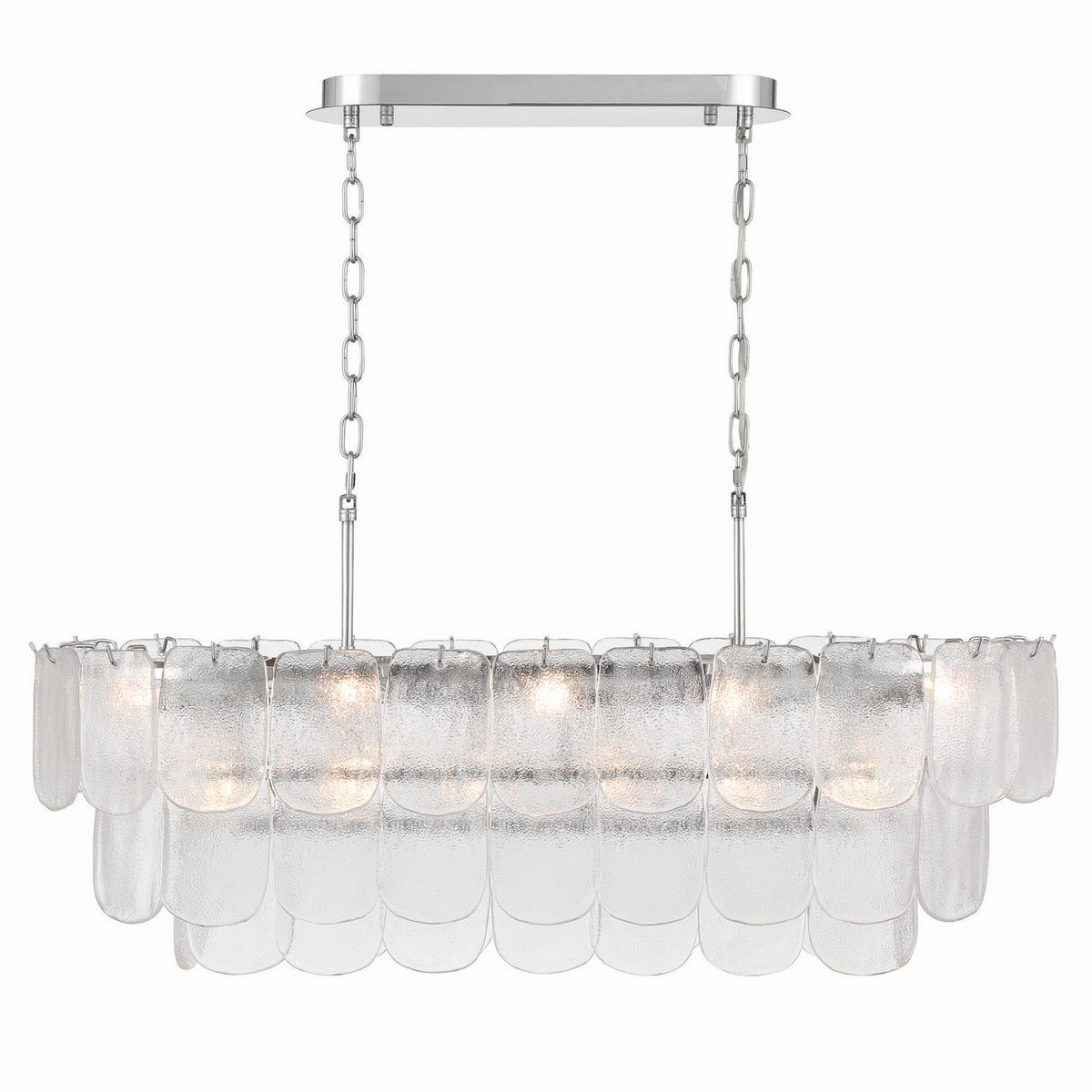 Artcraft Canada - AC12054CR - 12 Light Island Pendant - Bianca - Polished Nickel, Crystalline