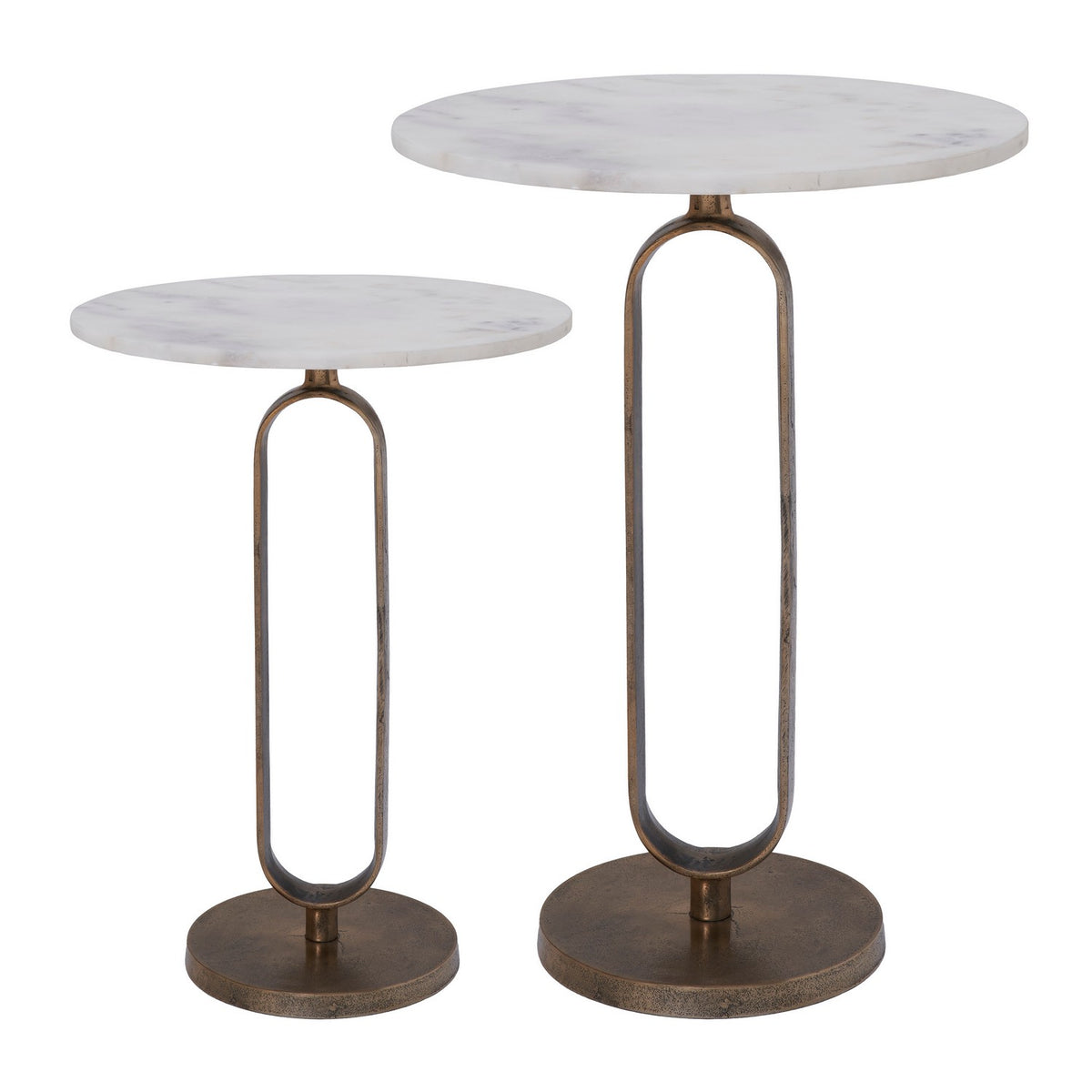 Renwil Canada - TA473 - Side Table - Irene - Antique Brass