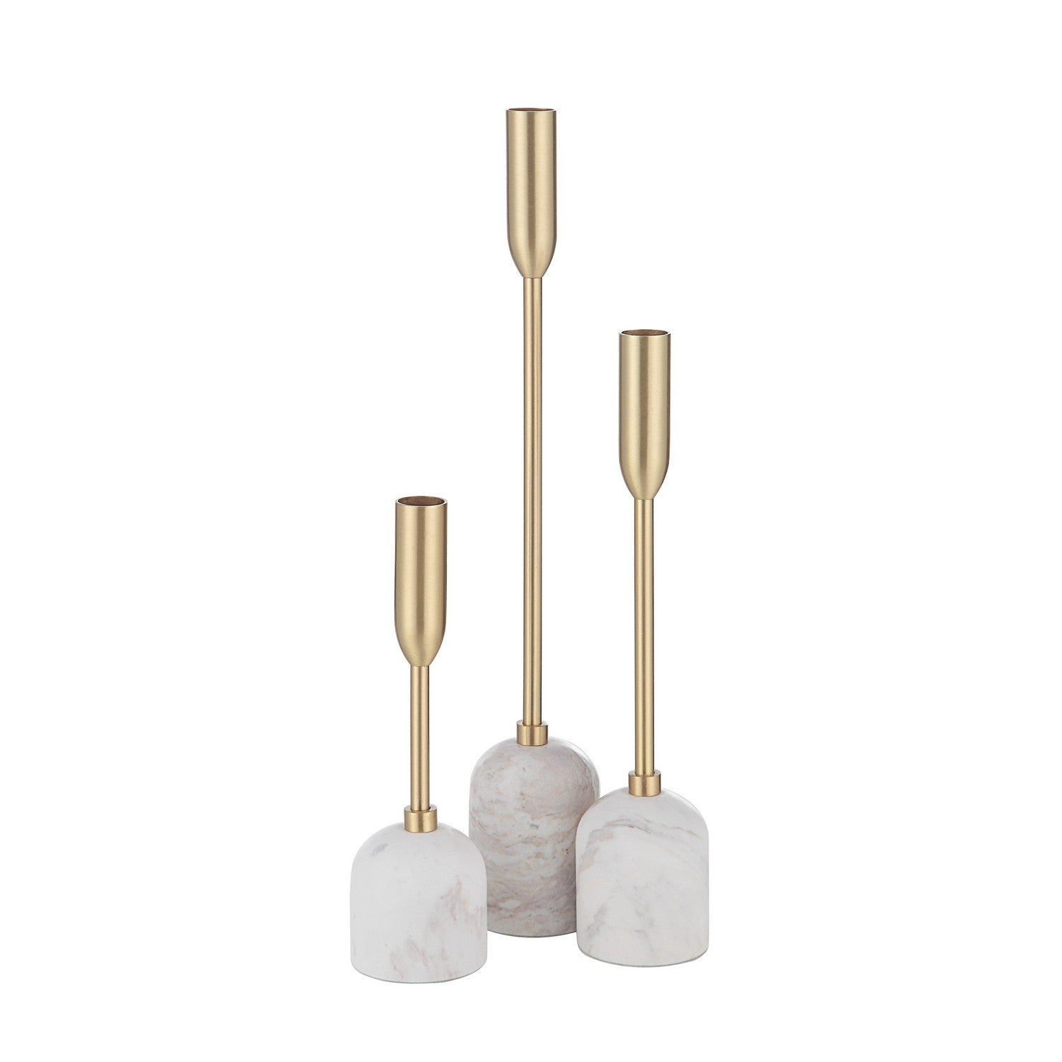 Renwil Canada - CAN183 - Set Of 3 Tapered Candle Holder - Marchesa - Satin Brass