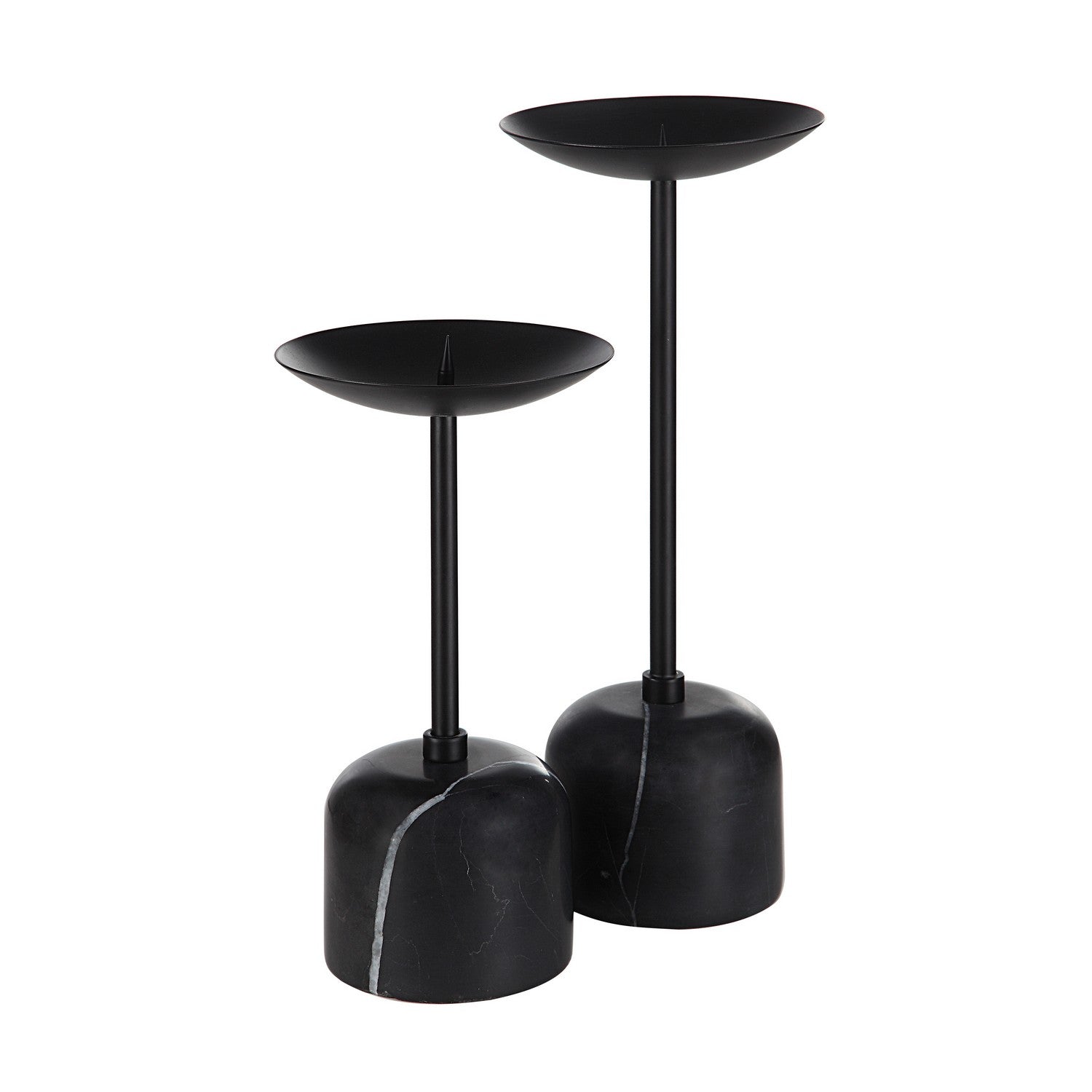 Renwil Canada - CAN185 - Set Of 2 Pillar Candle Holder - Uma - Matte Black